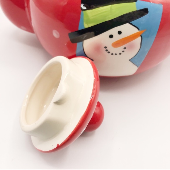 Winter Snowman Theme Large Tea Pot 30 oz - Picture 11 of 12